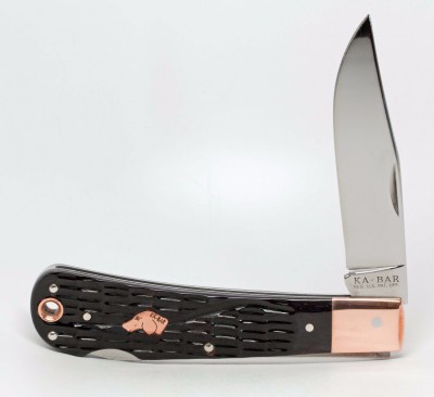 Ka-Bar Lockback Copper Bolster Copper Dogs Head