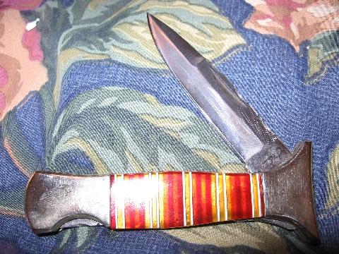 Candy Stripe Frost folding dagger