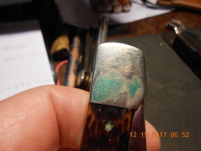 Pile side front bolster of 062 stored in leather sheath