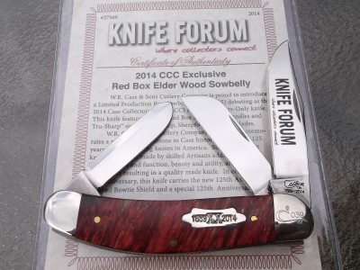 2014 Case #27569 TB7339 Smooth Red Box Elder Wood
