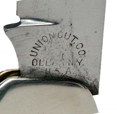 Union Cut. Co. Olean N.Y. U.S.A. Arched stamp