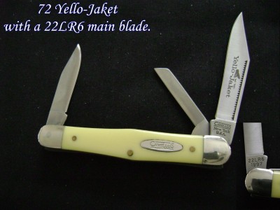 Camillus 72 Yellow - 22LR6 Main Blade- 1997 Labeled with Tang Stamp insert.JPG