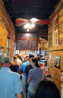 The line at Hutchins BBQ