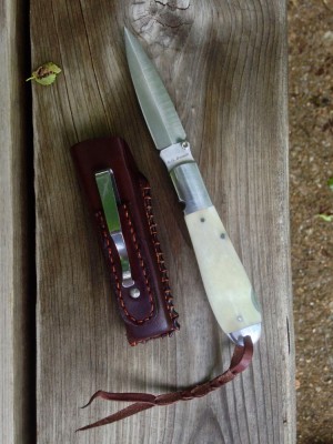 A G Russell bone handle agents office knife