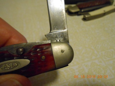 Pock mark on front bolster probably result of an electrical arc.