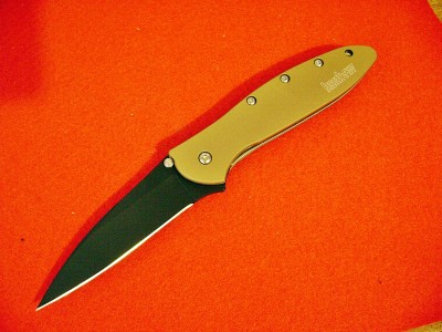 Kershaw Leek - 1660DSBLK Desert Sand - Open Mark.JPG