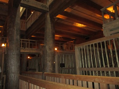 Heavy spruce timber framing