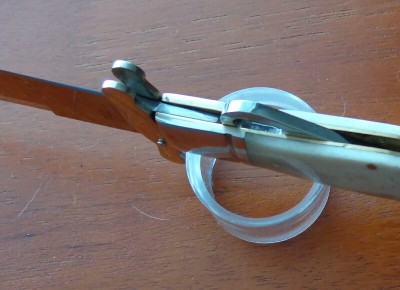 Blade guard functions as a blade lock