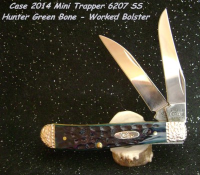Case 2014 Mini Trapper 6207 SS Hunter Green Bone - Worked Bolster - Labeled.JPG