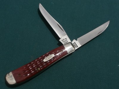1990 Case 207WHSS Jigged Red Bone 1st Issue Wharncliffe Mini Trapper