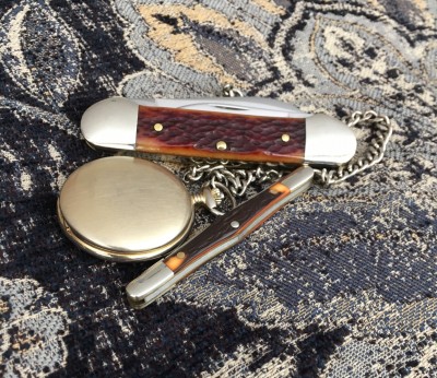 Robeson (Queen) Canoe &amp; Remington (Camillus) Tuxedo &amp; who knows about the watch?
