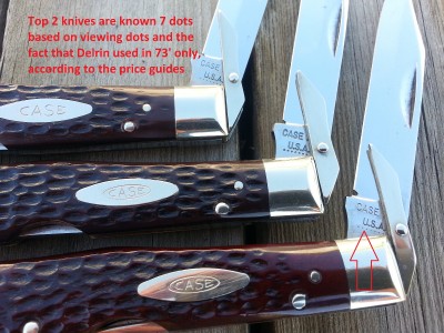 CASE Dot Location Comparison_three known 7 dot_top 2 knives are delrin_with comments.jpg