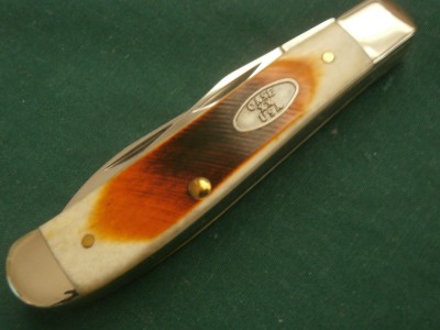 2014 Case 6207W Sawcut Bone Wharncliffe Mini Trapper