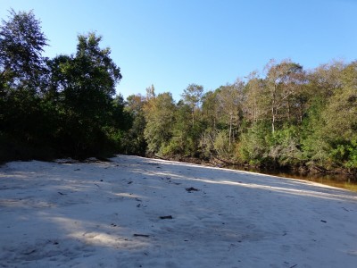 Sandbar on autumn morning