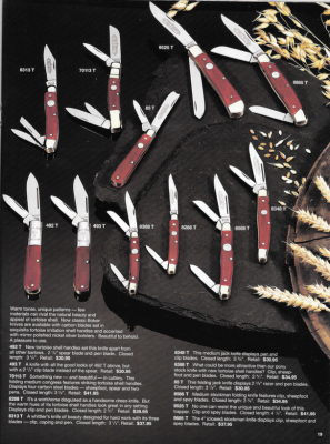 1994 Boker Catalog showing Tortoise Shell handles