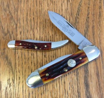 Queen Canoe D2 &amp; ACSB bone, '16 Case Small Texas Toothpick, CV &amp; bone