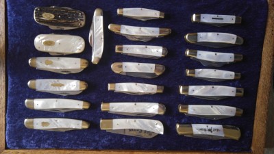More pearl handled Bulldogs. Note the barehead pearl and stag baby sunfish. I have only seen 1 pearl and 2 stag in my years of collecting in this pattern.