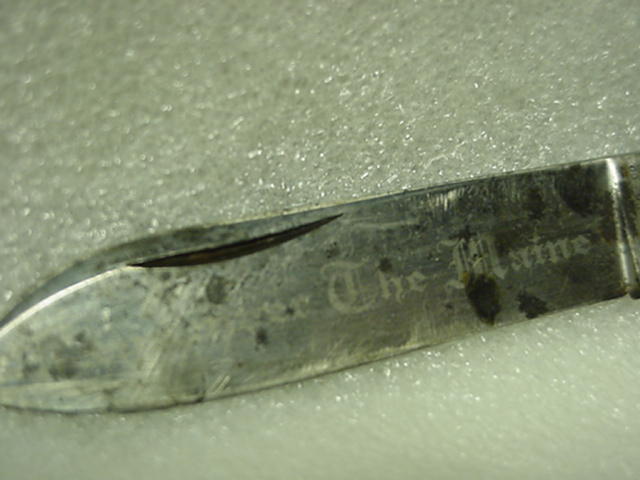Remember The Maine blade etch