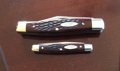 '77 Case #6292 Texas Jack &amp; '74 Case #6233 Small Premium Pen, both CV &amp; bone