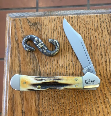 '17 Case Mini Copperlock #51749LSS, SS &amp; burnt stag