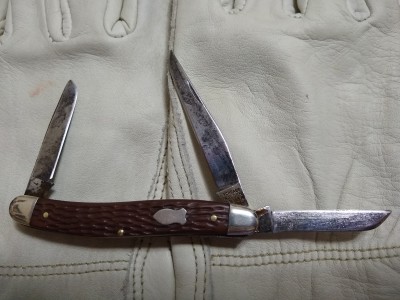 Schrade 861 pinned bolsters and delrin scales 1960-1961