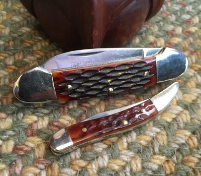 Henckels #HB-3-16 Canoe SS &amp; bone, '16 Case Tiny Texas Toothpick, SS &amp; bone