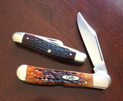 '65 -'69 Case XX #6318SH Medium Stockman CV &amp; bone &amp; 2003 Case #61549LSS Copperlock SS &amp; bone