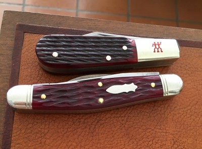 Henckels #HK-16-B Barlow carbon &amp; bone, 2018 Northfield #828318 Dixie Stockman 1095 &amp; bone