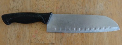 Santoku knife with Grantons