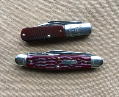 Boker USA #493 Barlow with carbon &amp; bone &amp; '18 Northfield #828318 Dixie Stockman with 1095 &amp; bone