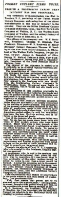 The New York Times Article of June 11, 1892