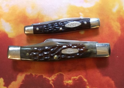 '86 Case #63032 Medium Stockman &amp; '74 Case #6233 Small Premium Pen, both with CV &amp; bone