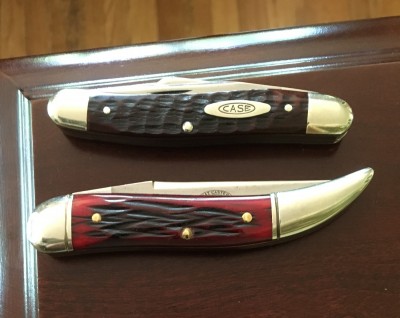 '65-'69 Case #6318SH Medium Stockman with CV &amp; bone &amp; 2009 Northfield (GEC) #128109 Toothpick with 1095 &amp; bone