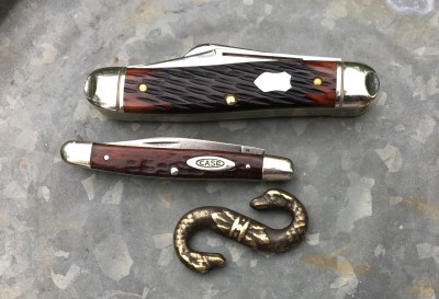 '17 Northfield (GEC) #661317 Calf Roper Medium Stockman with 1095 &amp; bone &amp; '65 - '69 Case #6227 Small Premium Jack with CV &amp; bone