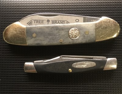 1994 Boker #200 Canoe with 440C &amp; bone &amp; Buck #309 Companion Jack SS &amp; Delrin