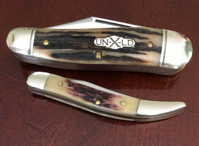 2012 Northfield (GEC) #571312WR Wrangler Cattle Knife with 1095 &amp; stag <br />&amp; 2008 Case #510096SS Small Texas Toothpick with SS &amp; stag