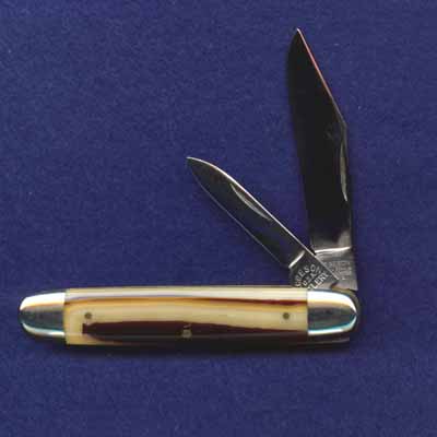 822023 3 1/4" Butter &amp; Molasses Celluloid Handled Equal-End Jack.