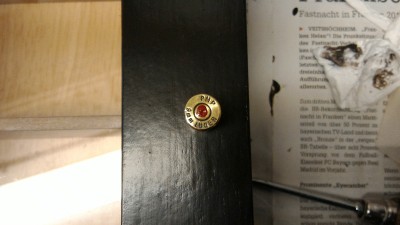 9mm Luger door grip.