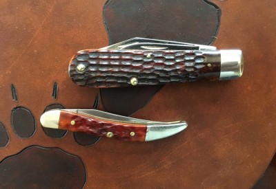 '40-'64 Case XX #6216 1/2 Barehead Jack &amp; '15 Case #610096CV Small Texas Toothpick, both with CV &amp; bone
