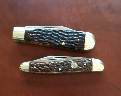 '75 Case #6235 1/2 Regular Jack with CV &amp; bone &amp; Boker Tree Brand #280 Whittler with carbon &amp; bone