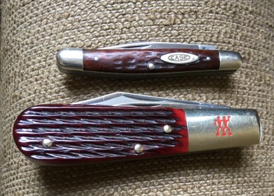Henckels #HK-16-B Barlow with carbon &amp; bone &amp; '65 - '69 Case Small Premium Jack with CV &amp; bone