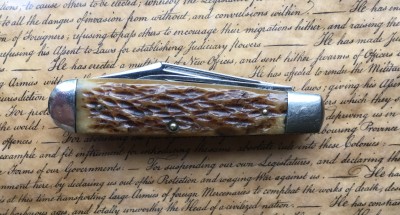 1946 to '50 Camillus #12 Swell-End Jack with carbon &amp; bone