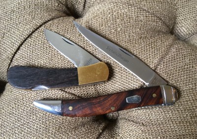 Schatt &amp; Morgan (Queen) #5 Toothpick with 1095 &amp; desert ironwood &amp; Gerber Classic with SS &amp; wood