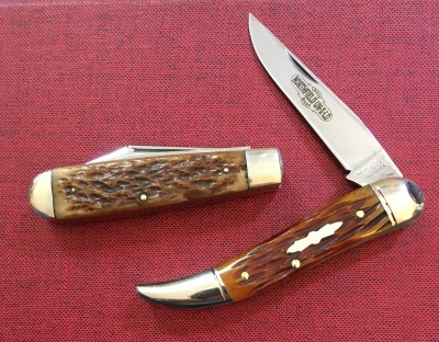 1946-'50 Camillus #12 Swell-End Jack with carbon &amp; bone &amp; 2019 Northfield UN-X-LD (GEC) #128119 Toothpick with 1095 &amp; bone