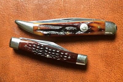 Queen #20 Toothpick with D2 &amp; bone &amp; 1977 Case #6292 Texas Jack with CV &amp; bone