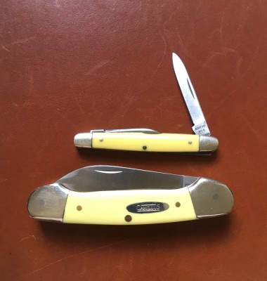 Camillus #720Y Canoe with 420HC &amp; Delrin &amp; 1973 Case #3201 Equal End Pen with CV &amp; Delrin