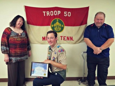 Me, Vicky (my wife), and Jacob at his Eagle ceremony.