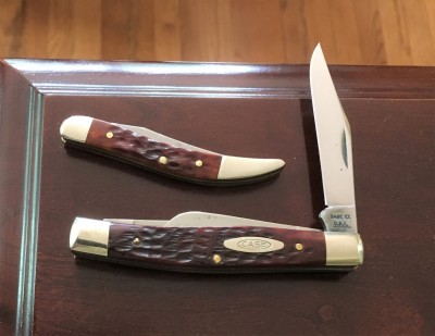 1971 Case #6332 Medium Stockman &amp; 2015 Case #610096CV Small Texas Toothpick, both with CV &amp; bone