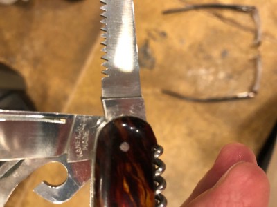 “Kanenaga Made” Tortoise Shell Handled Multi-Function Pocket Knife