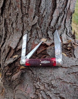 2019 GEC 29 Stockyard Whittler - blood red jigged bone